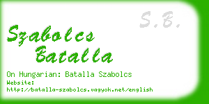 szabolcs batalla business card